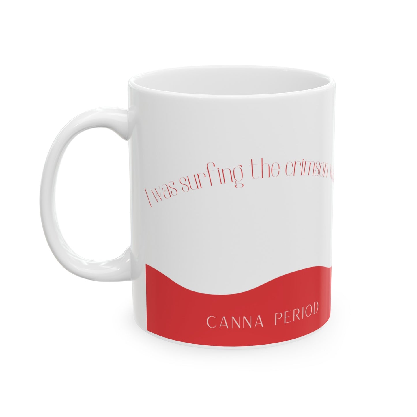 Crimson Wave 11 oz Ceramic Mug