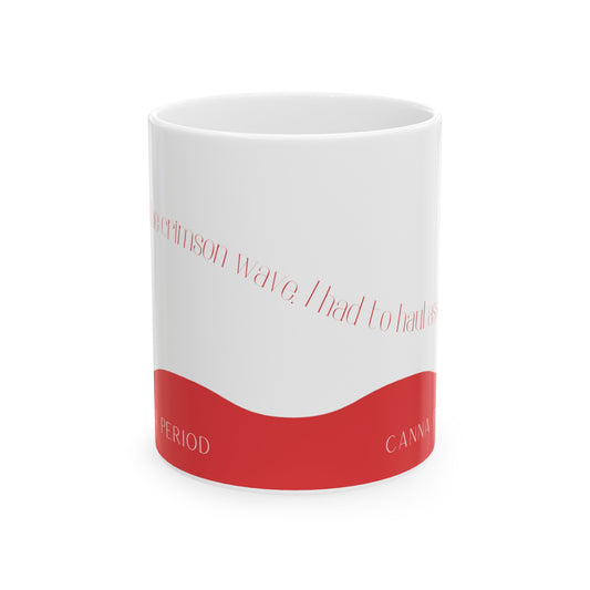 Crimson Wave 11 oz Ceramic Mug