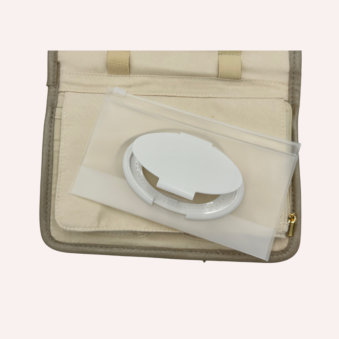Grey Period Bag for Tampons, Wipes and Pads