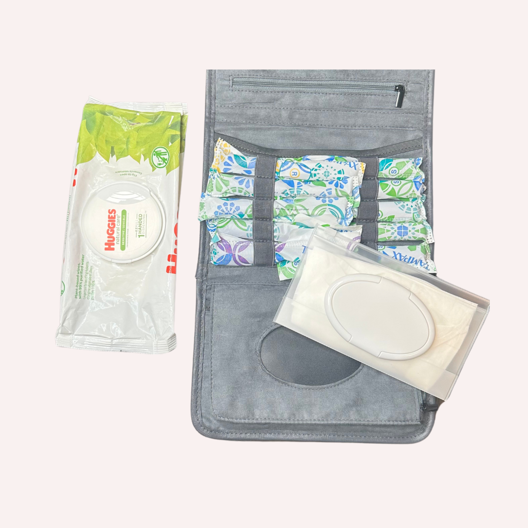 Gold Period Bag for Wipes, Tampons & Pads