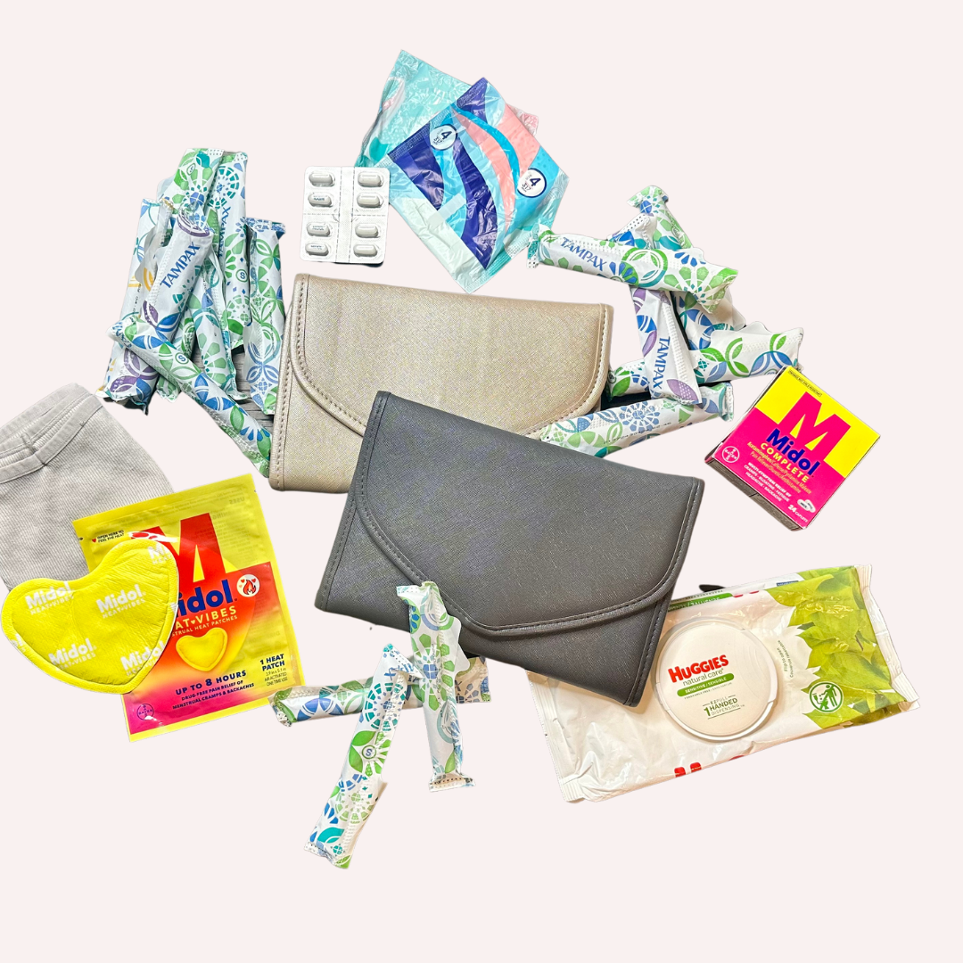 Gold Period Bag for Tampons & Pads